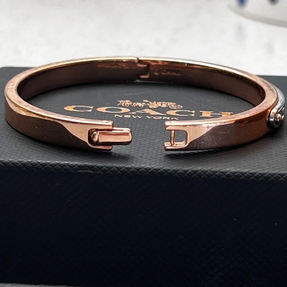 Coach Rose Gold stud earrings and bracelet - Picture 3 of 6